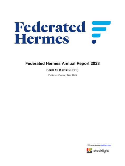 federated Hermes inc annual report